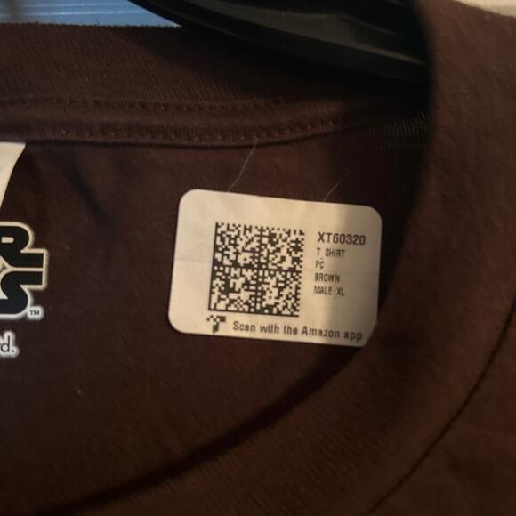 NWT Port and Company Brown Star Wars Men's Cut T Shirt Short Sleeve Size XL - Picture 4 of 4